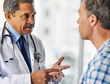 Doctor talking to patient